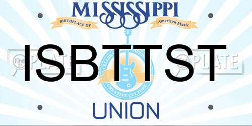 ISBTTST Mississippi License Plate