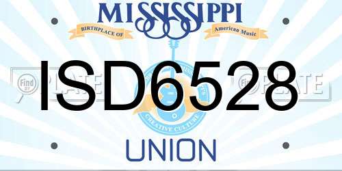 ISD6528 Mississippi License Plate