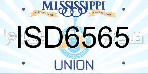 ISD6565 Mississippi License Plate