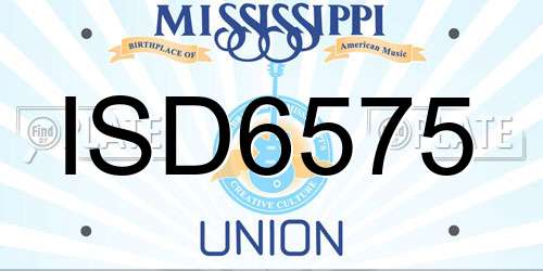 ISD6575 Mississippi License Plate