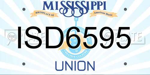 ISD6595 Mississippi License Plate