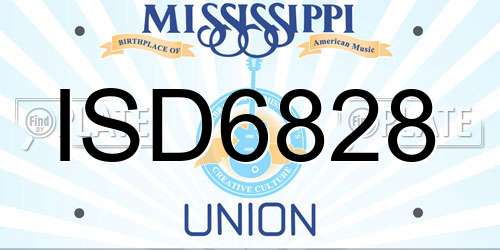ISD6828 Mississippi License Plate