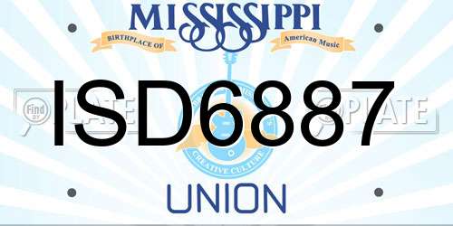 ISD6887 Mississippi License Plate