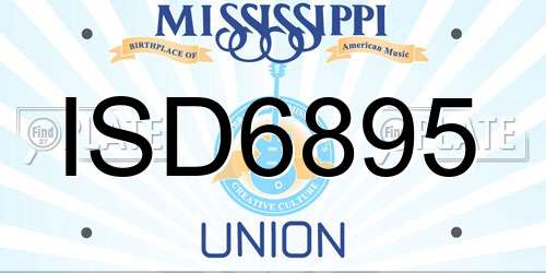 ISD6895 Mississippi License Plate