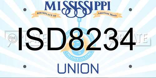 ISD8234 Mississippi License Plate