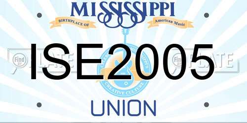 ISE2005 Mississippi License Plate