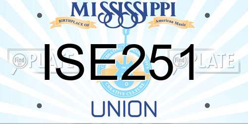 ISE251 Mississippi License Plate
