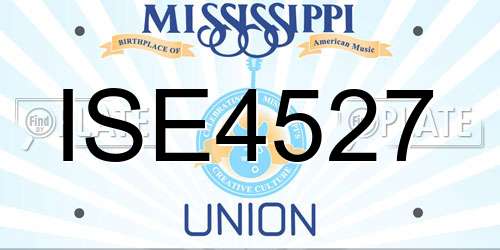 ISE4527 Mississippi License Plate