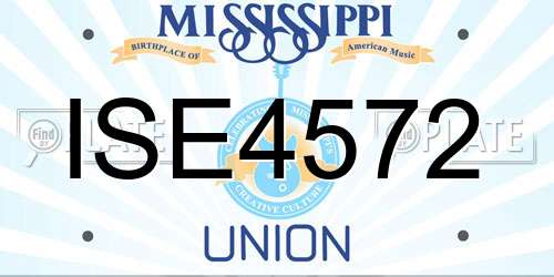 ISE4572 Mississippi License Plate