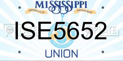 ISE5652 Mississippi License Plate