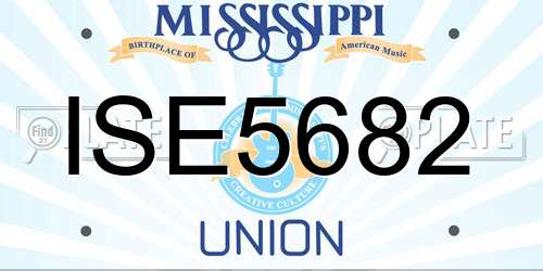 ISE5682 Mississippi License Plate