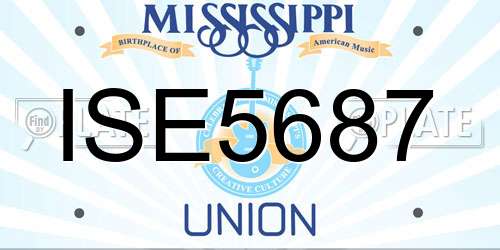 ISE5687 Mississippi License Plate