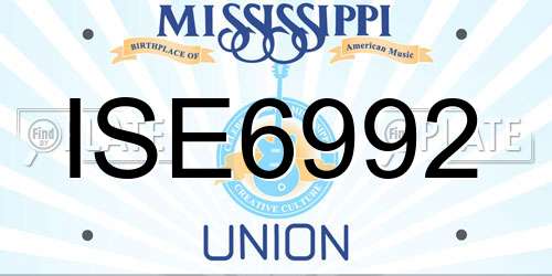 ISE6992 Mississippi License Plate