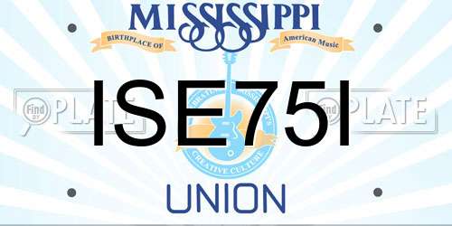 ISE75I Mississippi License Plate