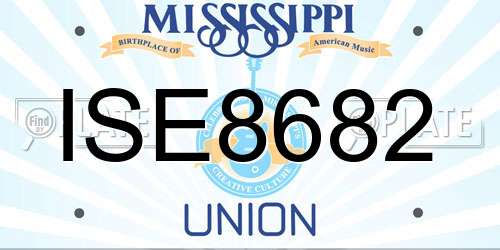 ISE8682 Mississippi License Plate