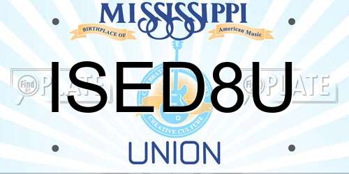 ISED8U Mississippi License Plate