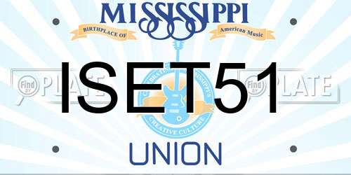 ISET51 Mississippi License Plate