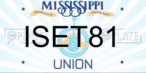 ISET81 Mississippi License Plate