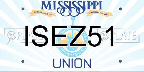 ISEZ51 Mississippi License Plate