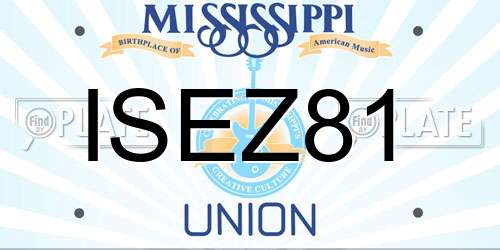 ISEZ81 Mississippi License Plate