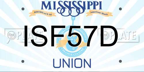 ISF57D Mississippi License Plate