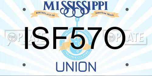 ISF57O Mississippi License Plate