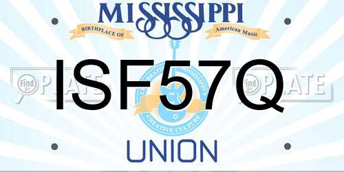 ISF57Q Mississippi License Plate