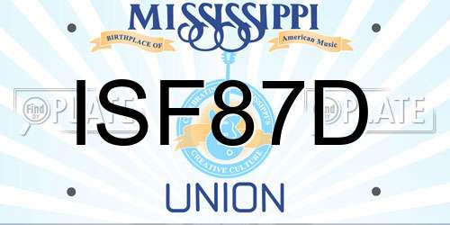 ISF87D Mississippi License Plate