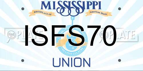 ISFS70 Mississippi License Plate
