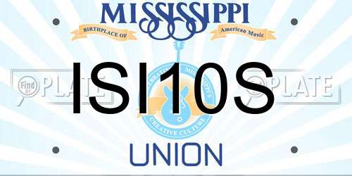 ISI10S Mississippi License Plate