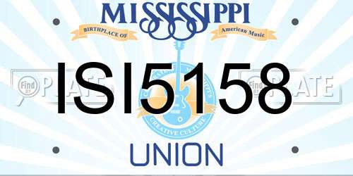 ISI5158 Mississippi License Plate
