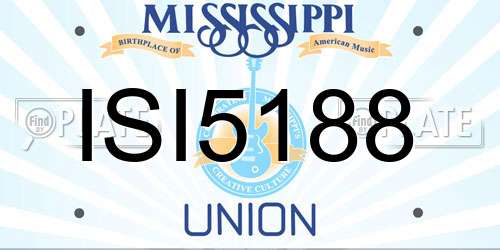 ISI5188 Mississippi License Plate