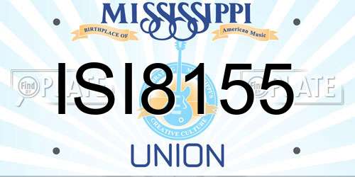 ISI8155 Mississippi License Plate