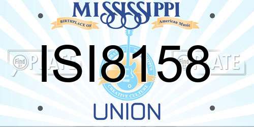 ISI8158 Mississippi License Plate
