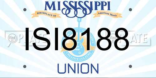 ISI8188 Mississippi License Plate