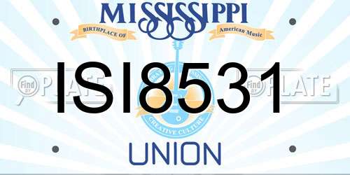 ISI8531 Mississippi License Plate