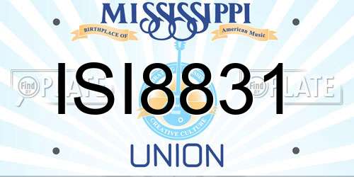 ISI8831 Mississippi License Plate