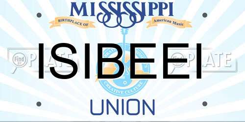 ISIBEEI Mississippi License Plate