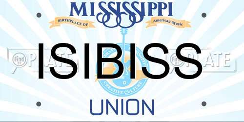 ISIBISS Mississippi License Plate