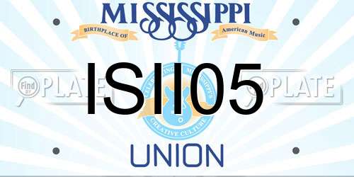 ISII05 Mississippi License Plate