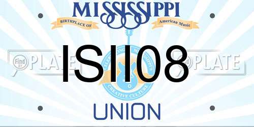 ISII08 Mississippi License Plate