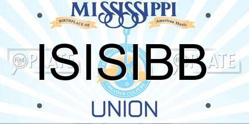 ISISIBB Mississippi License Plate