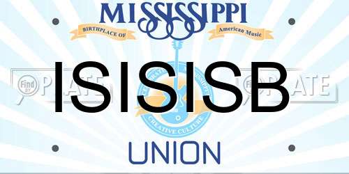 ISISISB Mississippi License Plate