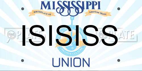 ISISISS Mississippi License Plate