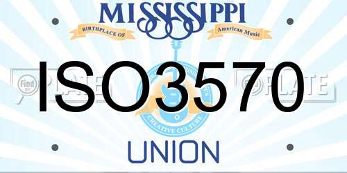 ISO3570 Mississippi License Plate