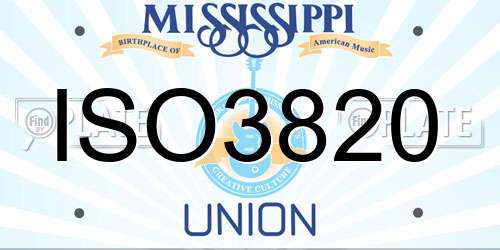 ISO3820 Mississippi License Plate