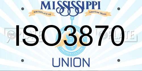 ISO3870 Mississippi License Plate