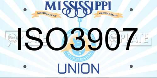 ISO3907 Mississippi License Plate