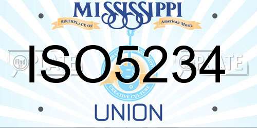 ISO5234 Mississippi License Plate