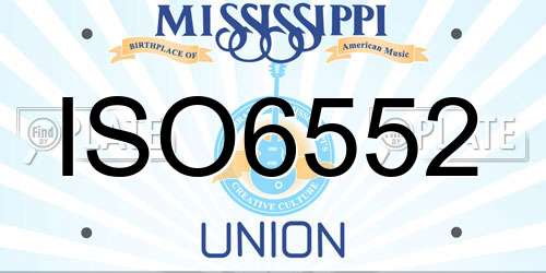 ISO6552 Mississippi License Plate